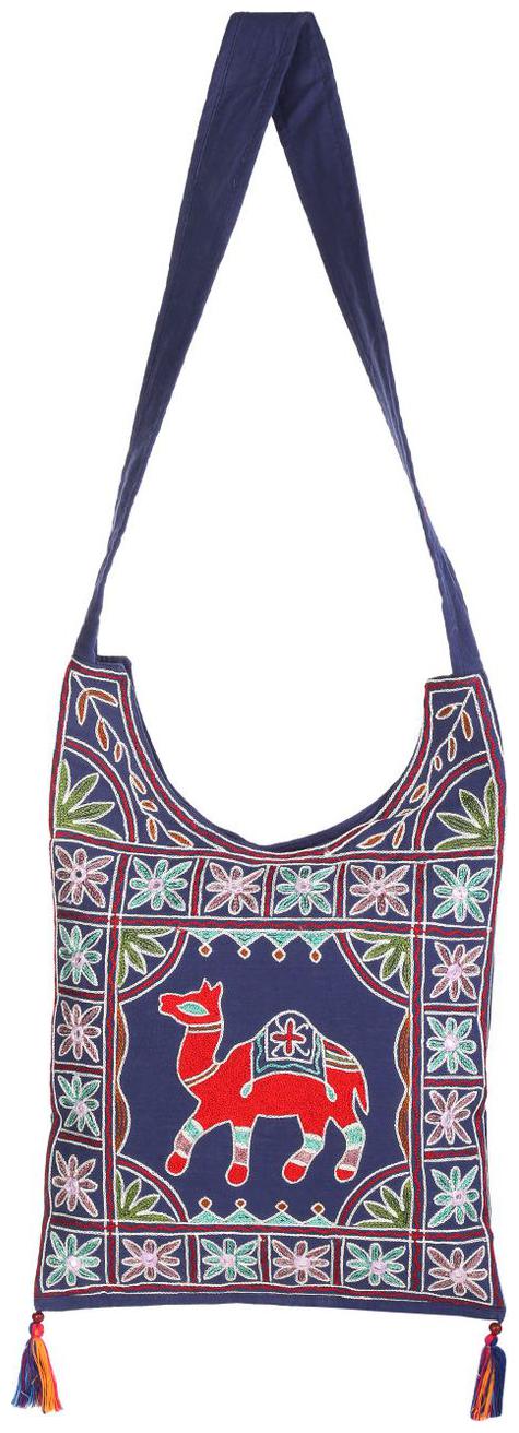 

Blue Red Ethnic Sling Bag Mirror Work Cotton Sling Bags For Girls 14 X 0 5 X 19 Sling Bags For Women Camel Girls Sling Bag By Rajrang