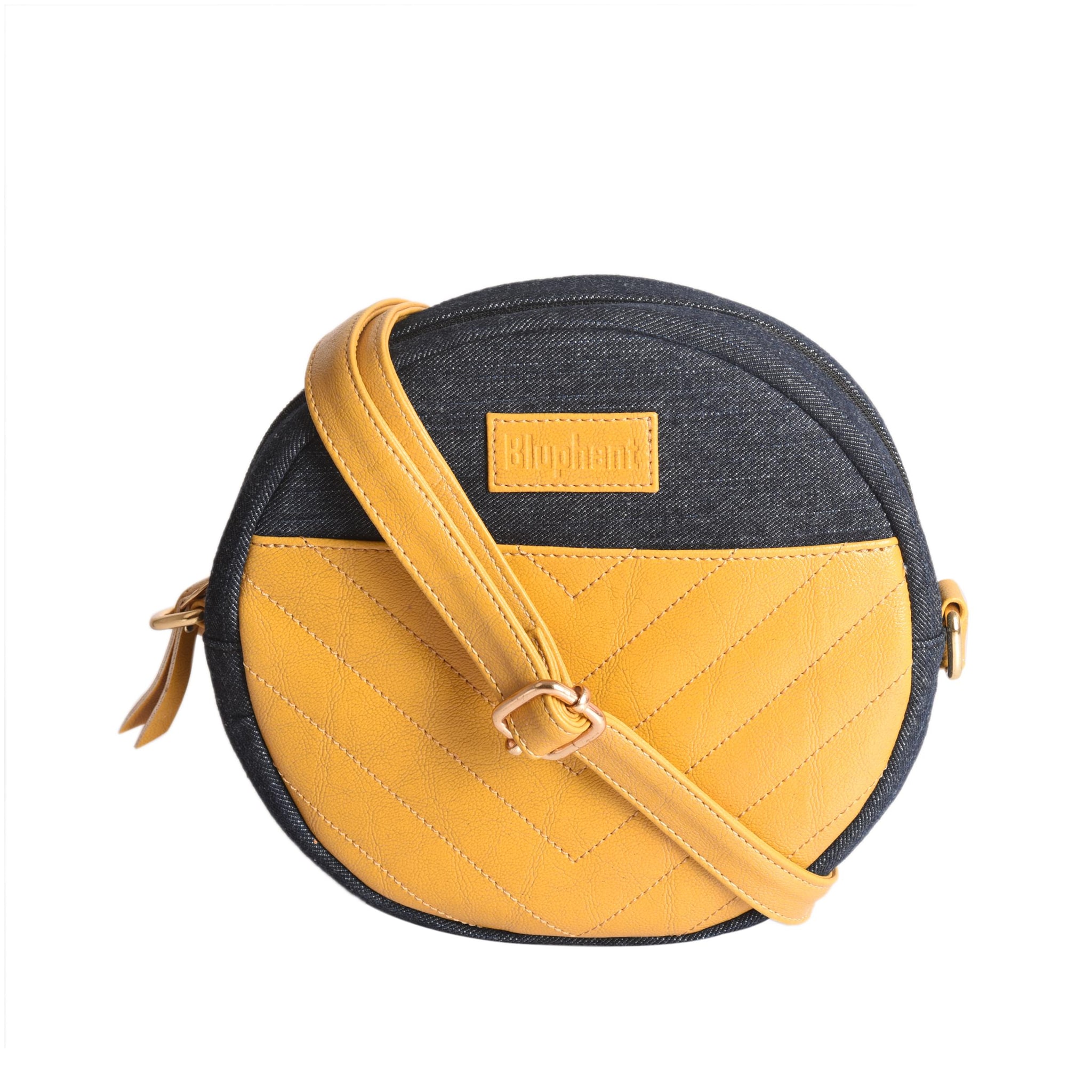 

BLUPHANT Blue Cotton Solid Sling Bag