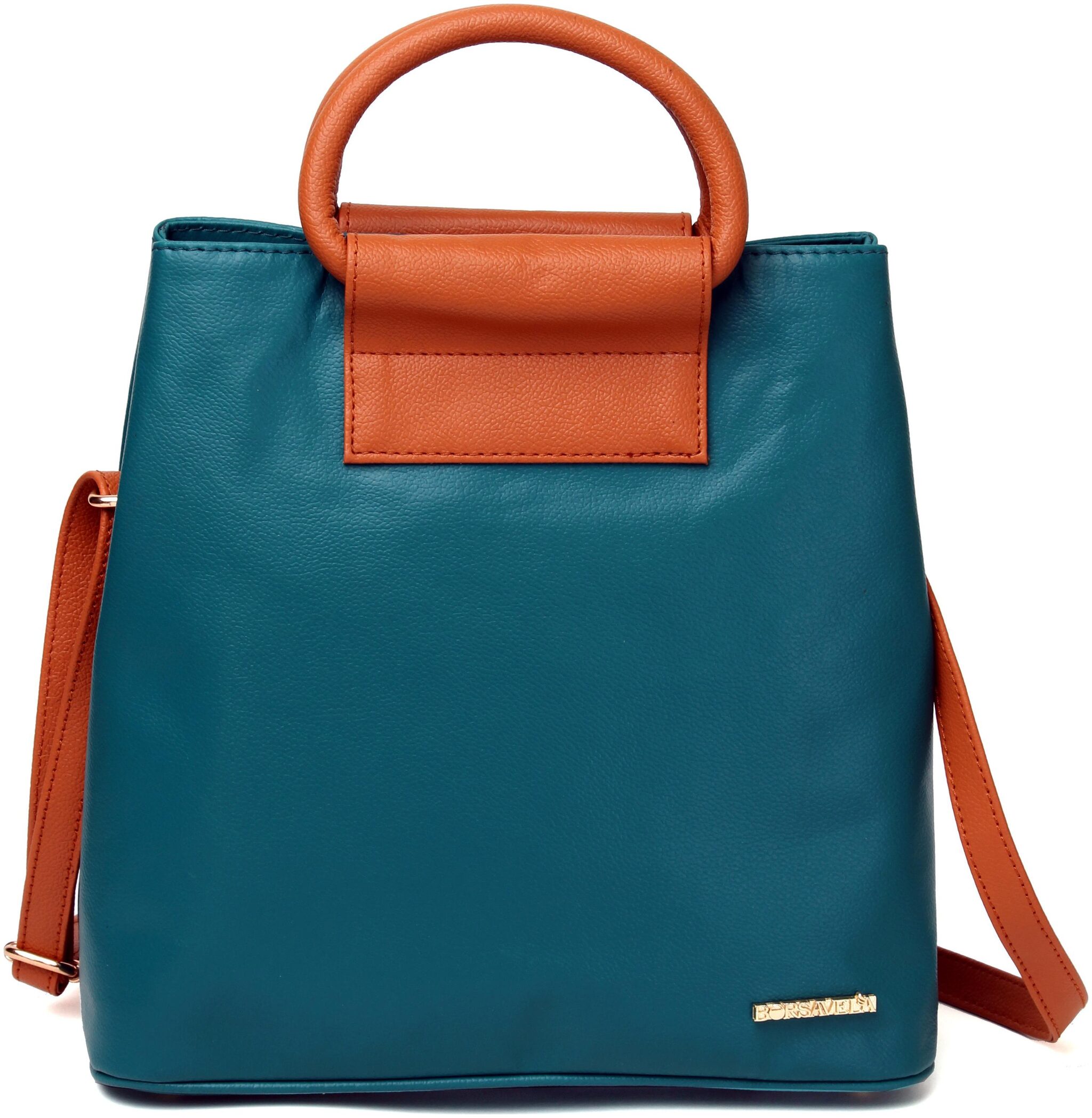 

Borsavela Green PU Handheld Bag