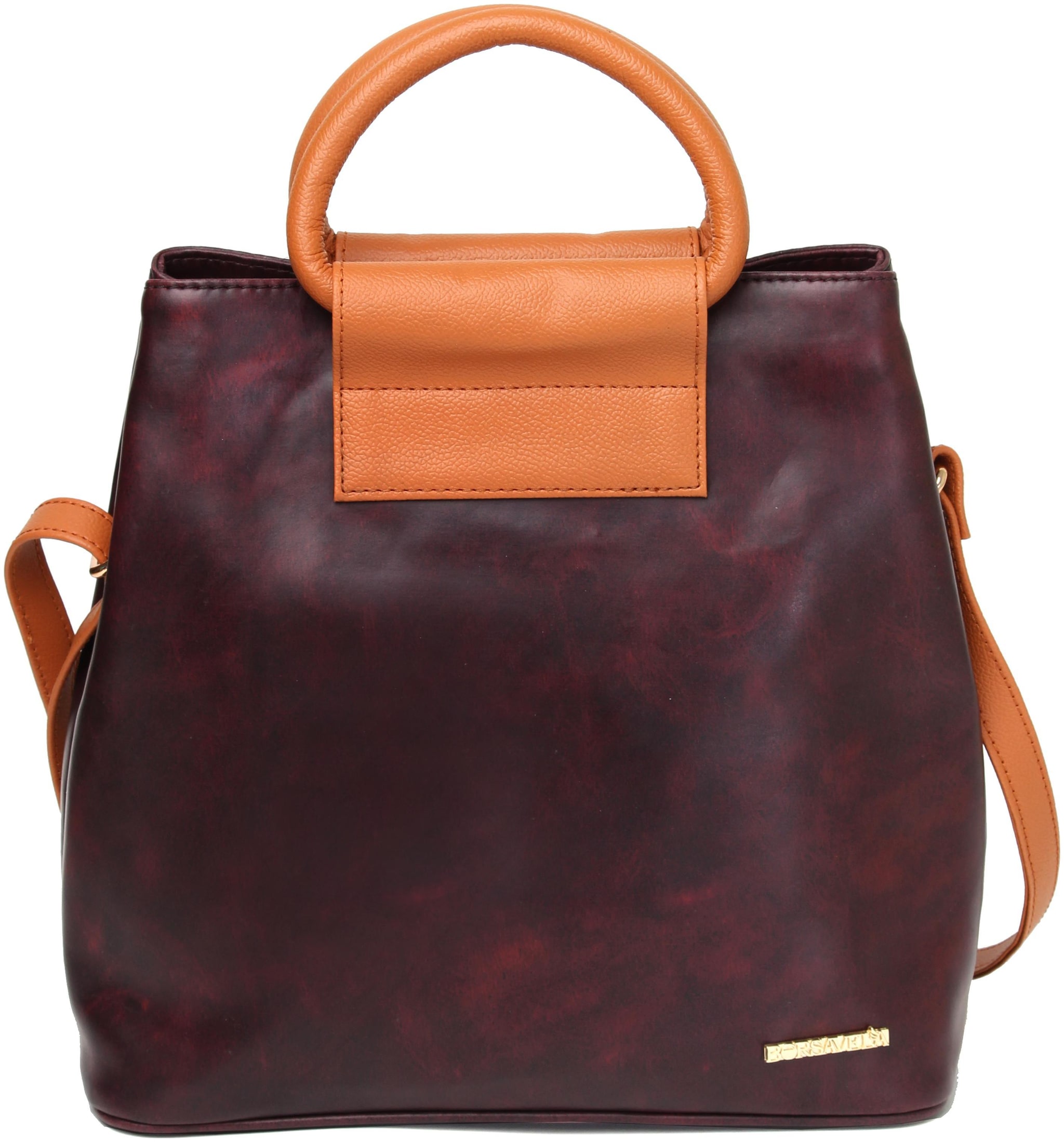 

Borsavela Maroon PU Handheld Bag