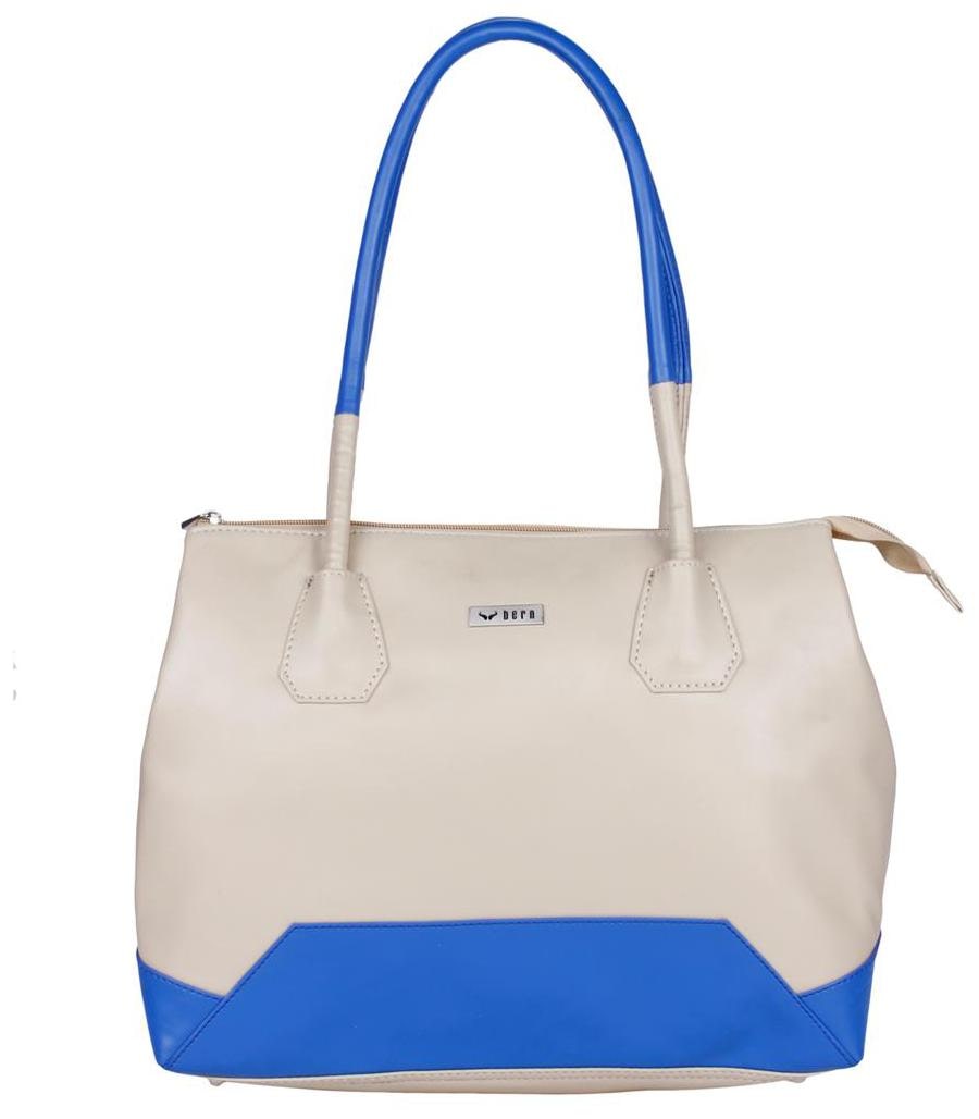 

BERN Beige Faux Leather Handheld Bag