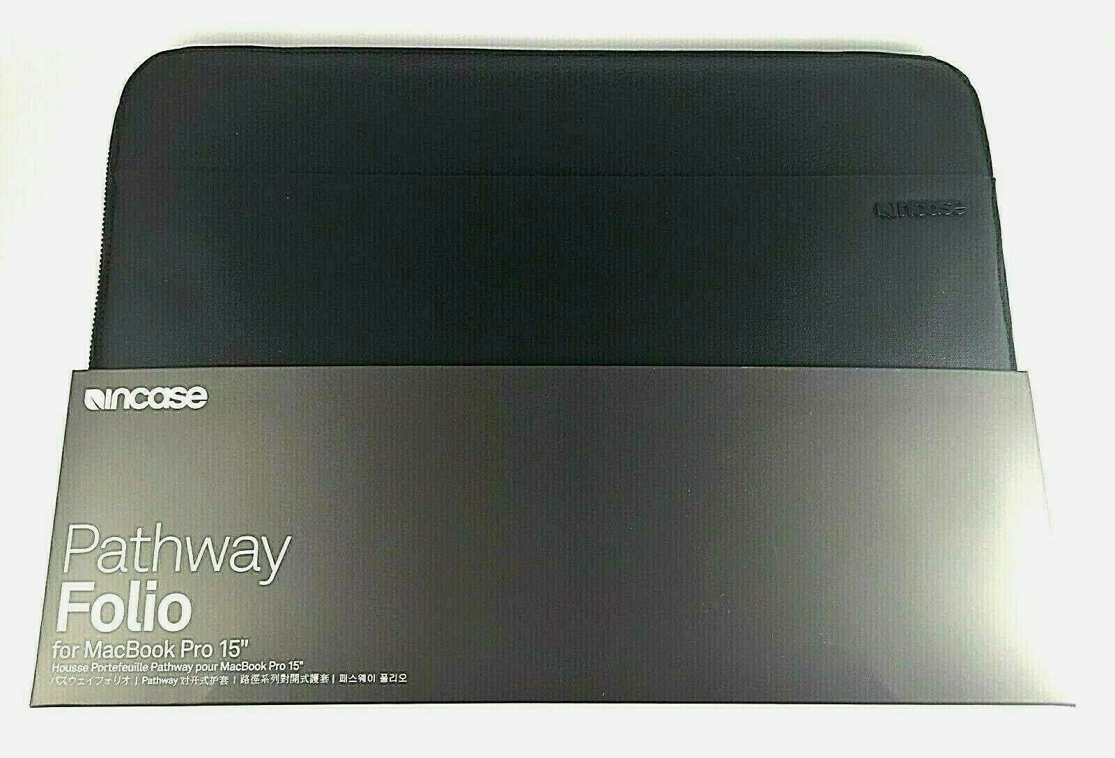 

BRAND-NEW Incase Pathway Folio 15 Black Laptop Case For Macbook Pro More