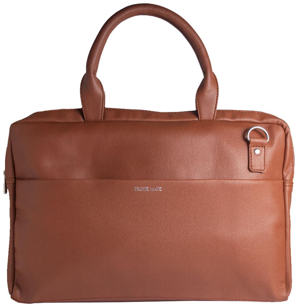 

BROKE MATE Brown PU Laptop Messenger Bag