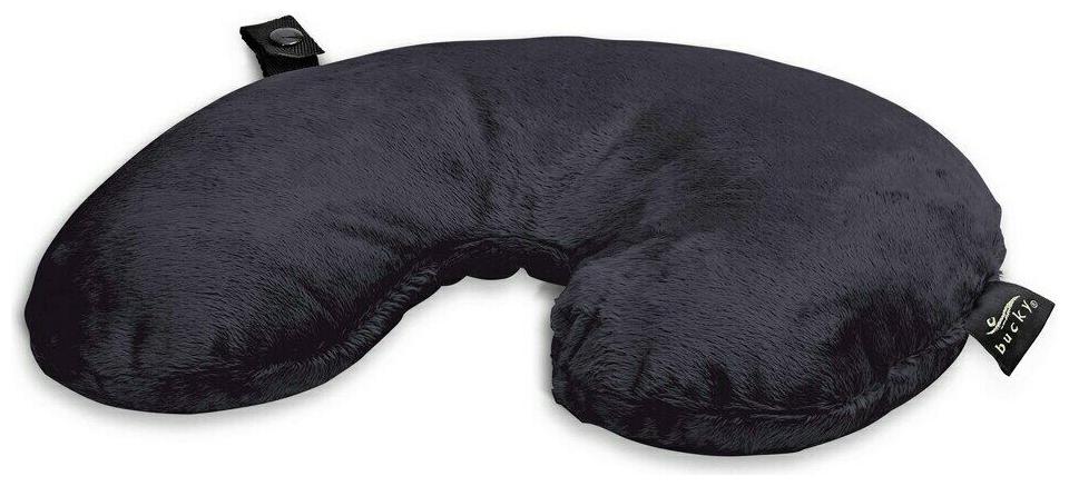 

Bucky Charcoal Fun Fur Neck Pillow with Snap Go Charcoal