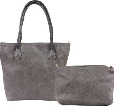 

BULLS HIDE Black Faux Leather Handheld Bag