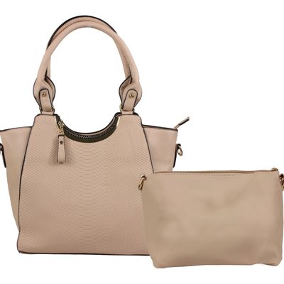 

BULLS HIDE Brown Faux Leather Handheld Bag