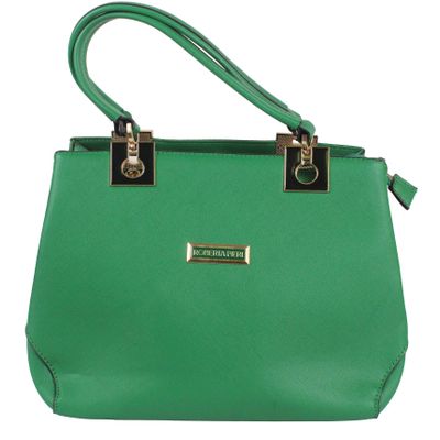 

BULLS HIDE Green Faux Leather Handheld Bag