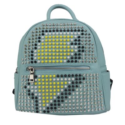

BULLS HIDE Blue Faux Leather Handheld Bag