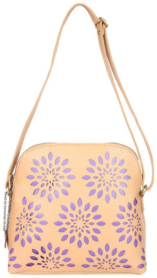 

Butterflies Beige PU Tassle Bag