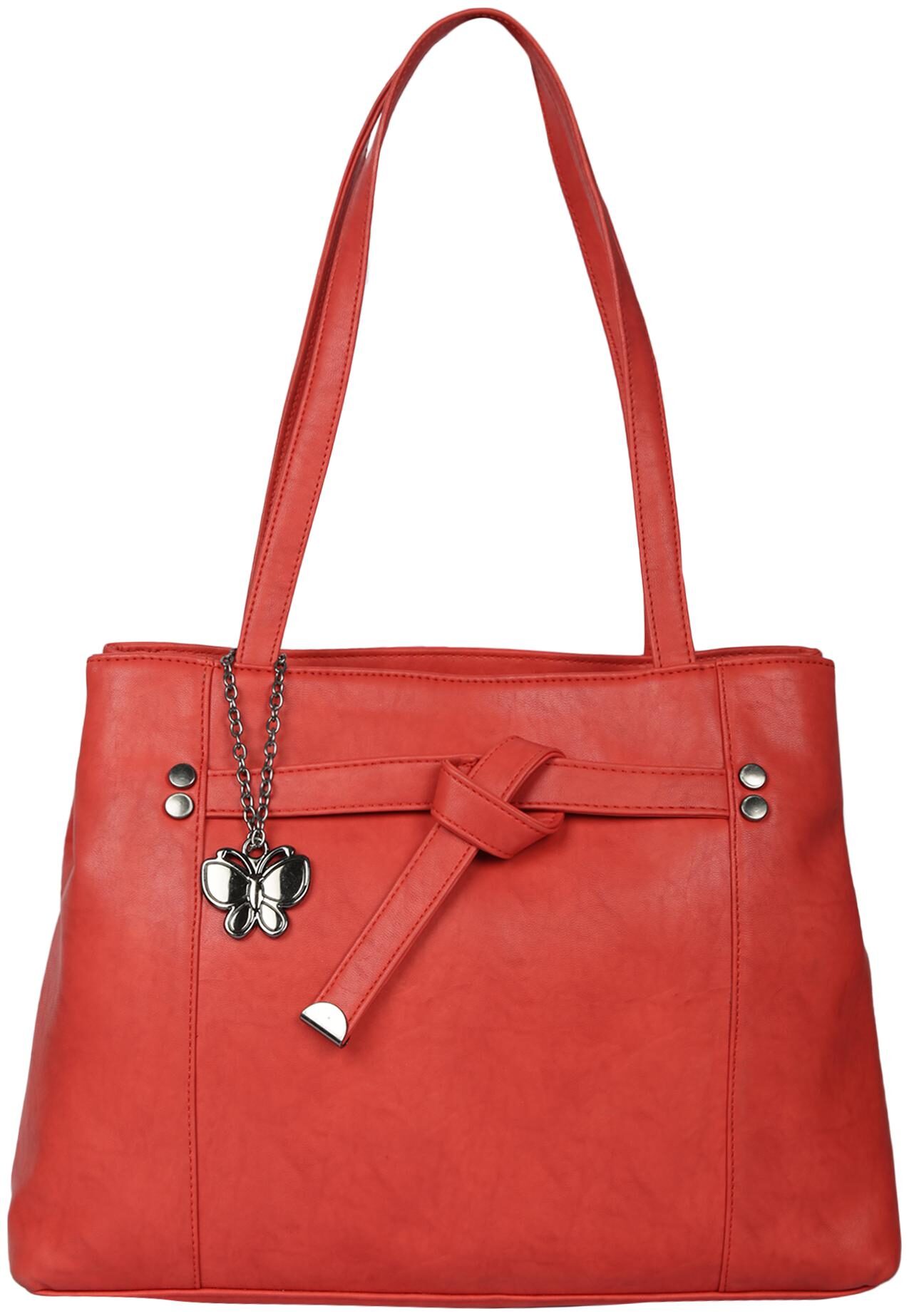 

Butterflies Red PU Handheld Bag
