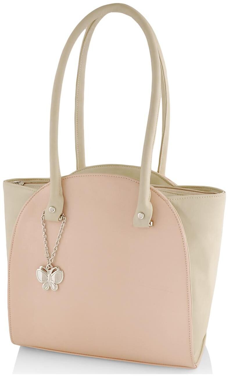

Butterflies Pink Faux Leather Handheld Bag
