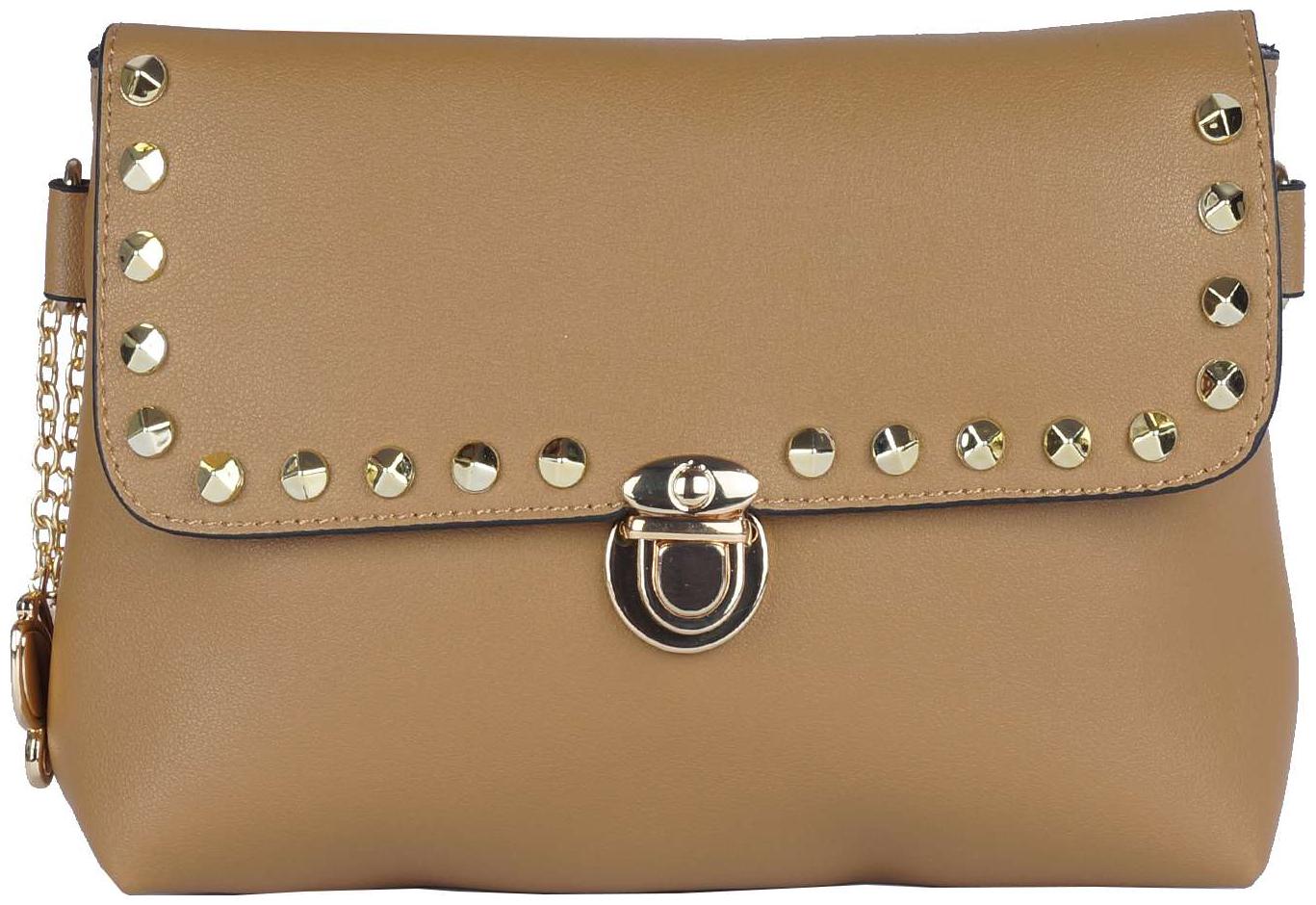 

Butterflies Brown PU Solid Sling Bag