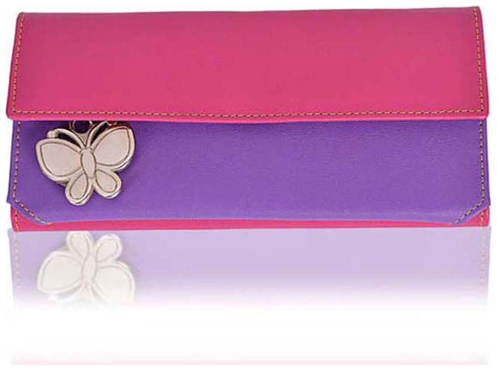 

Butterflies Women Pink PU Wallet