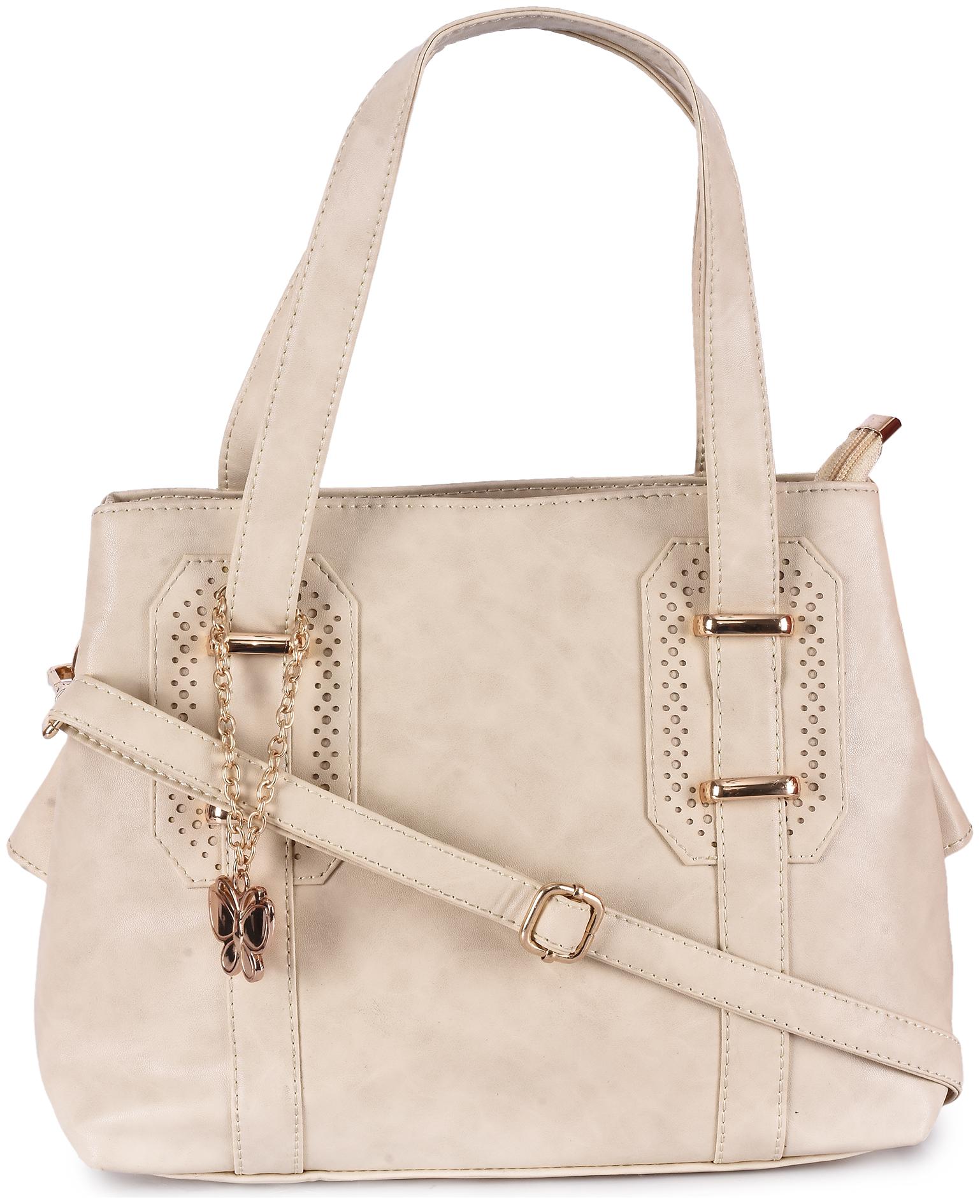 

Butterflies Cream PU Handheld Bag - Handbag