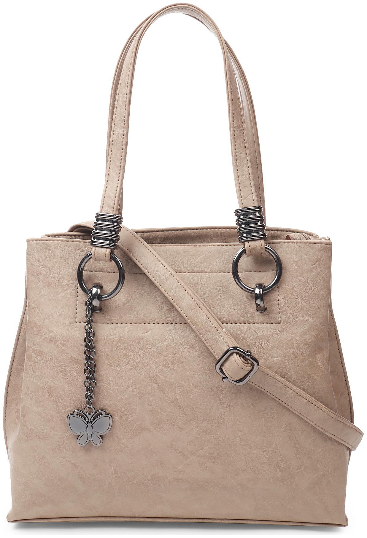 

Butterflies Beige PU Handheld Bag - Handbag