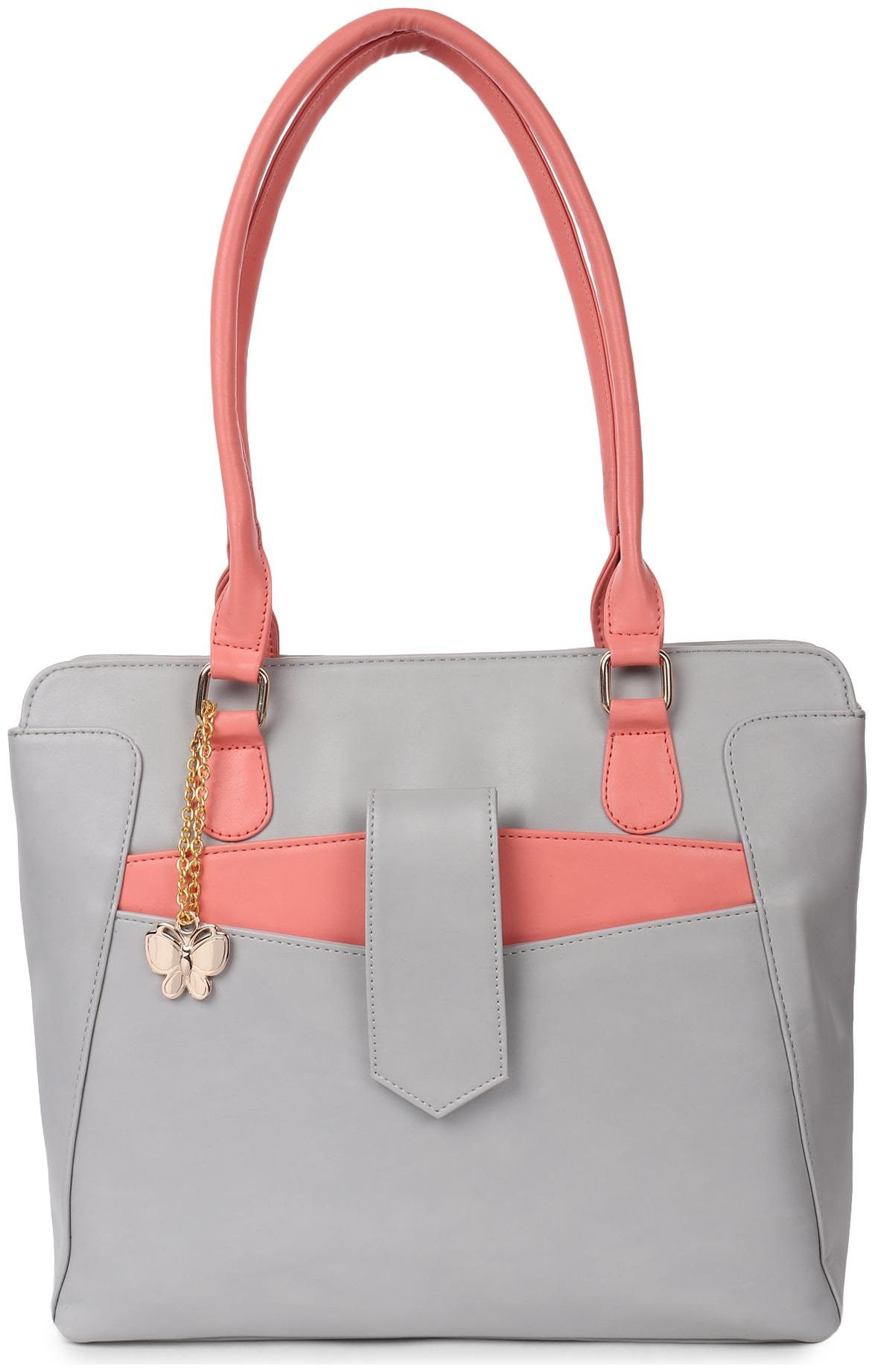 

Butterflies Grey PU Handheld Bag - Handbag