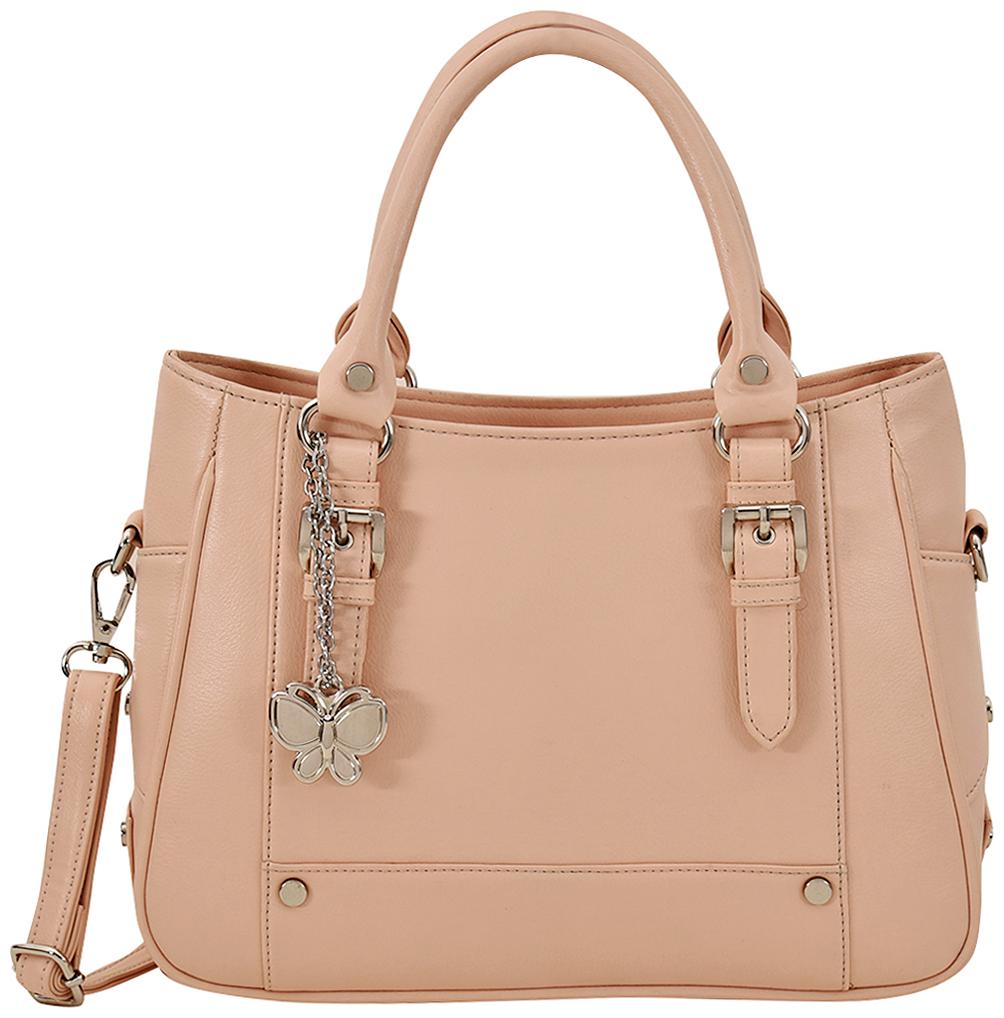 

Butterflies Beige PU Handheld Bag