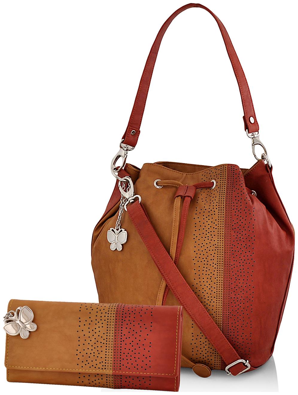 

Butterflies Pink PU Handheld Bag
