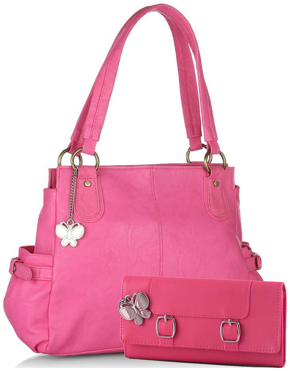 

Butterflies Multi Faux Leather Handheld Bag