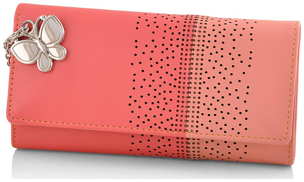 

Butterflies Women Pink PU Wallet