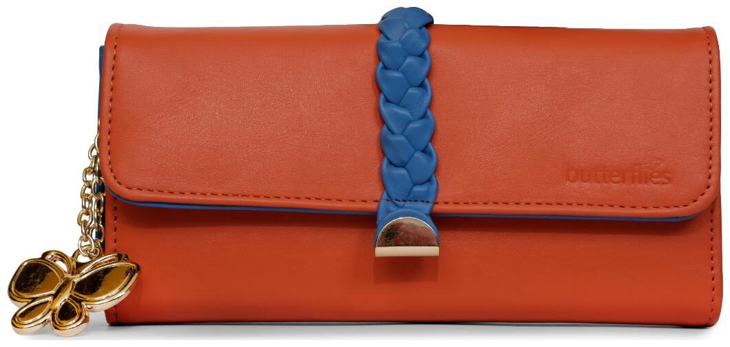 

Butterflies Women Clutch (Dark Peach Blue) (BNS 2420DPCH)