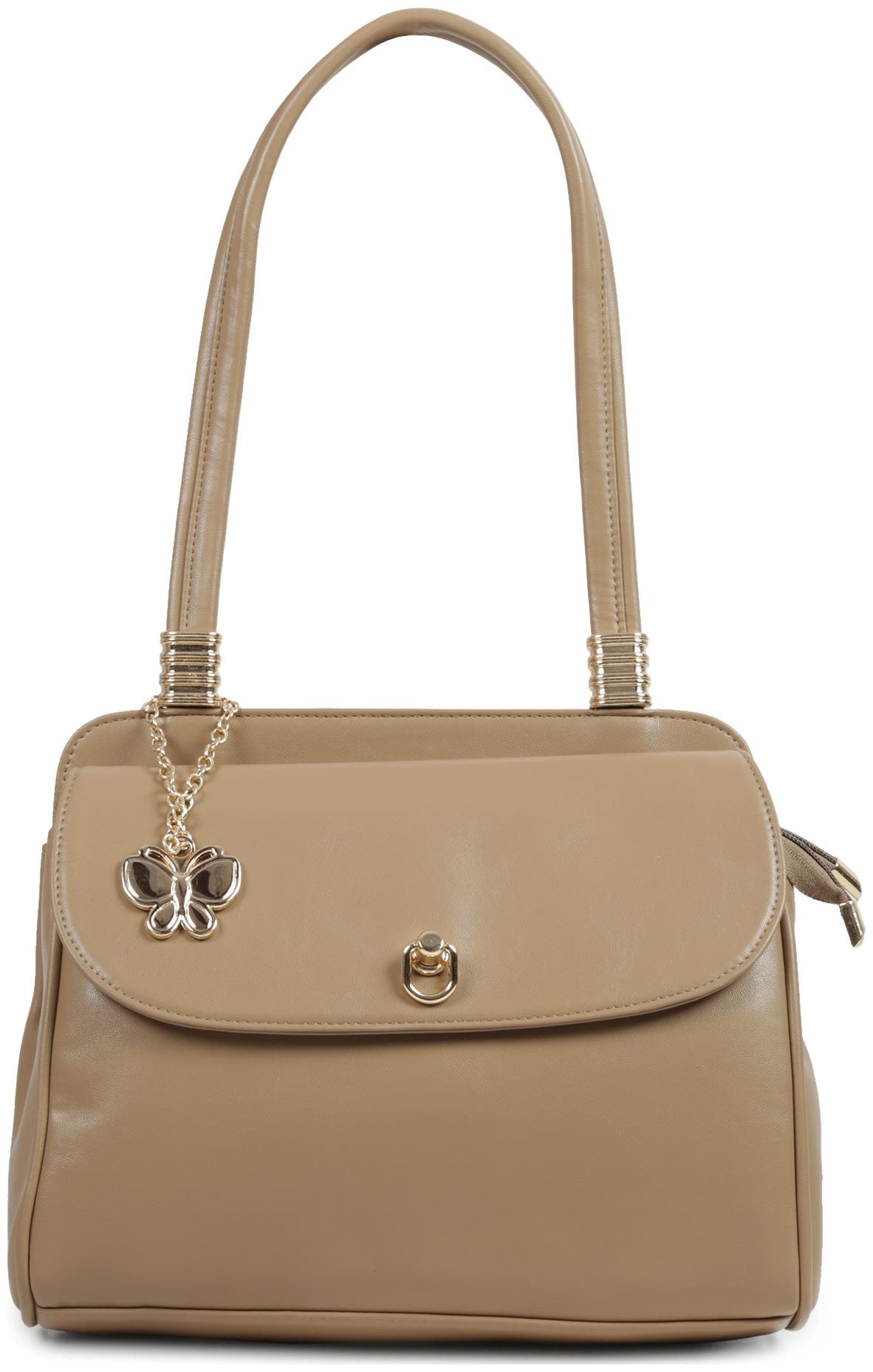 

Butterflies Beige PU Handheld Bag