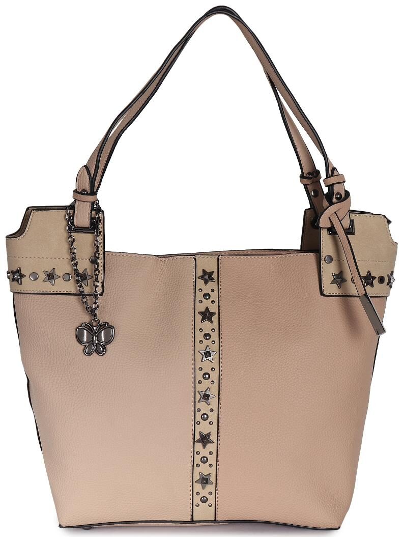 

Butterflies Brown Faux Leather Handheld Bag