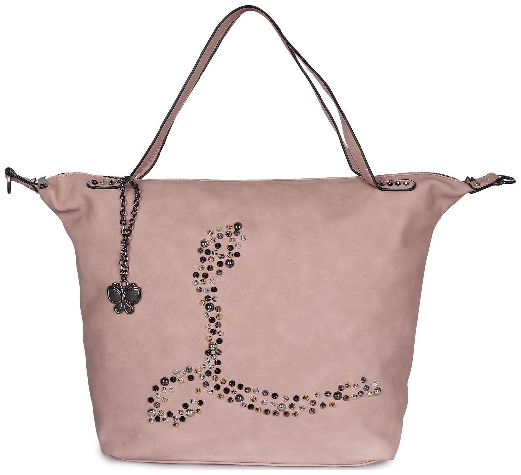 

Butterflies Pink Faux Leather Handheld Bag