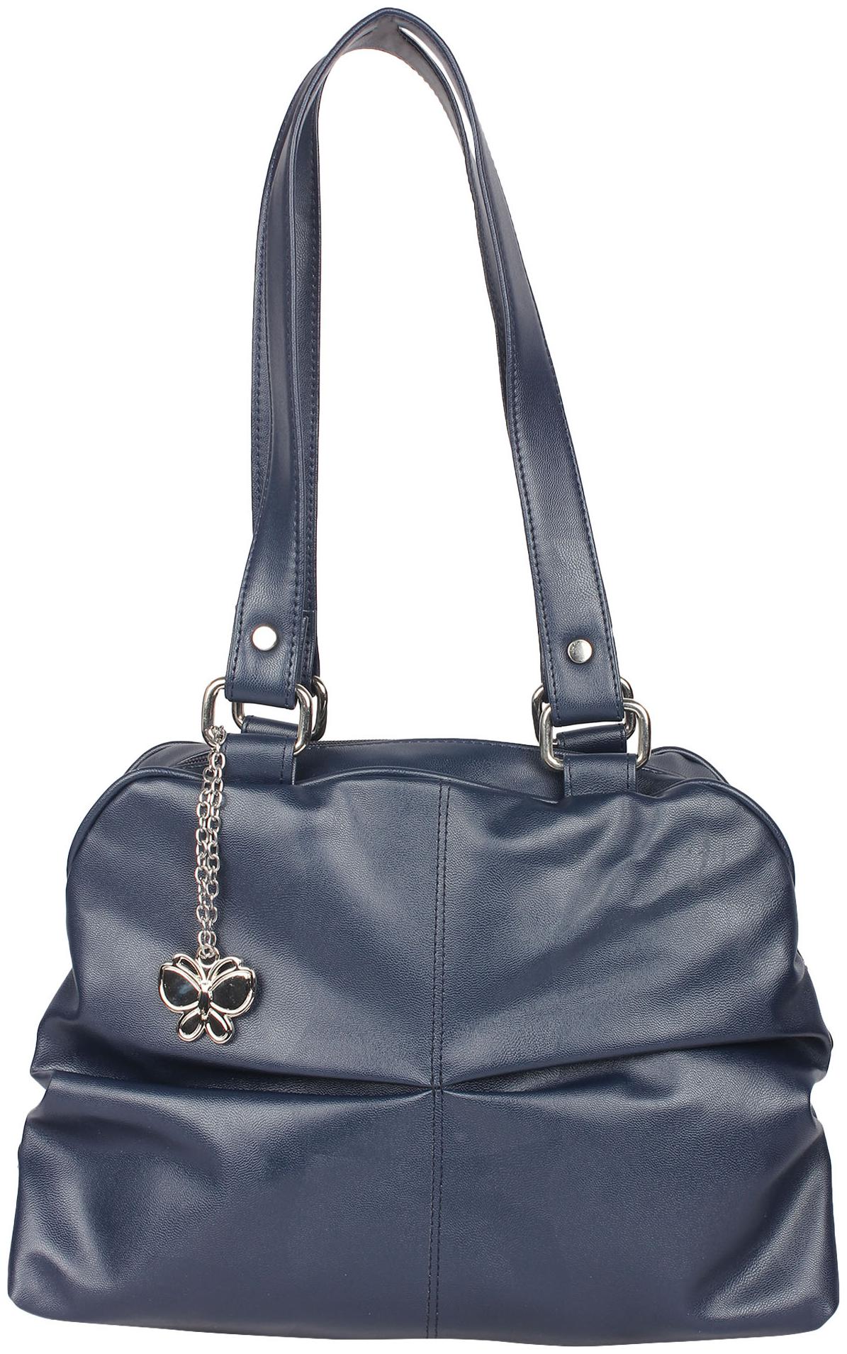 

Butterflies Blue PU Handheld Bag