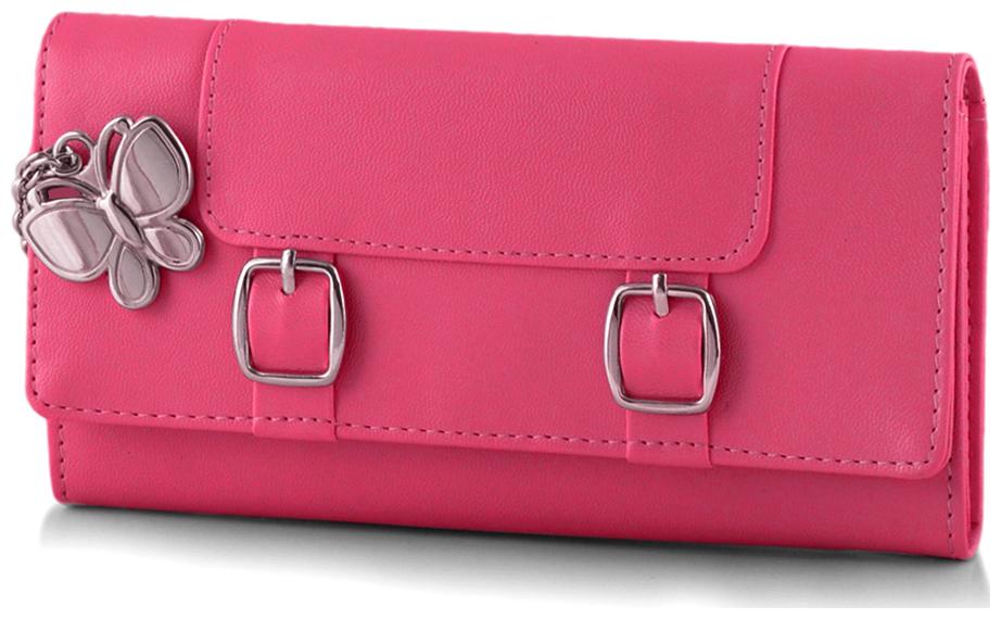 

Butterflies Women Pink PU Wallet