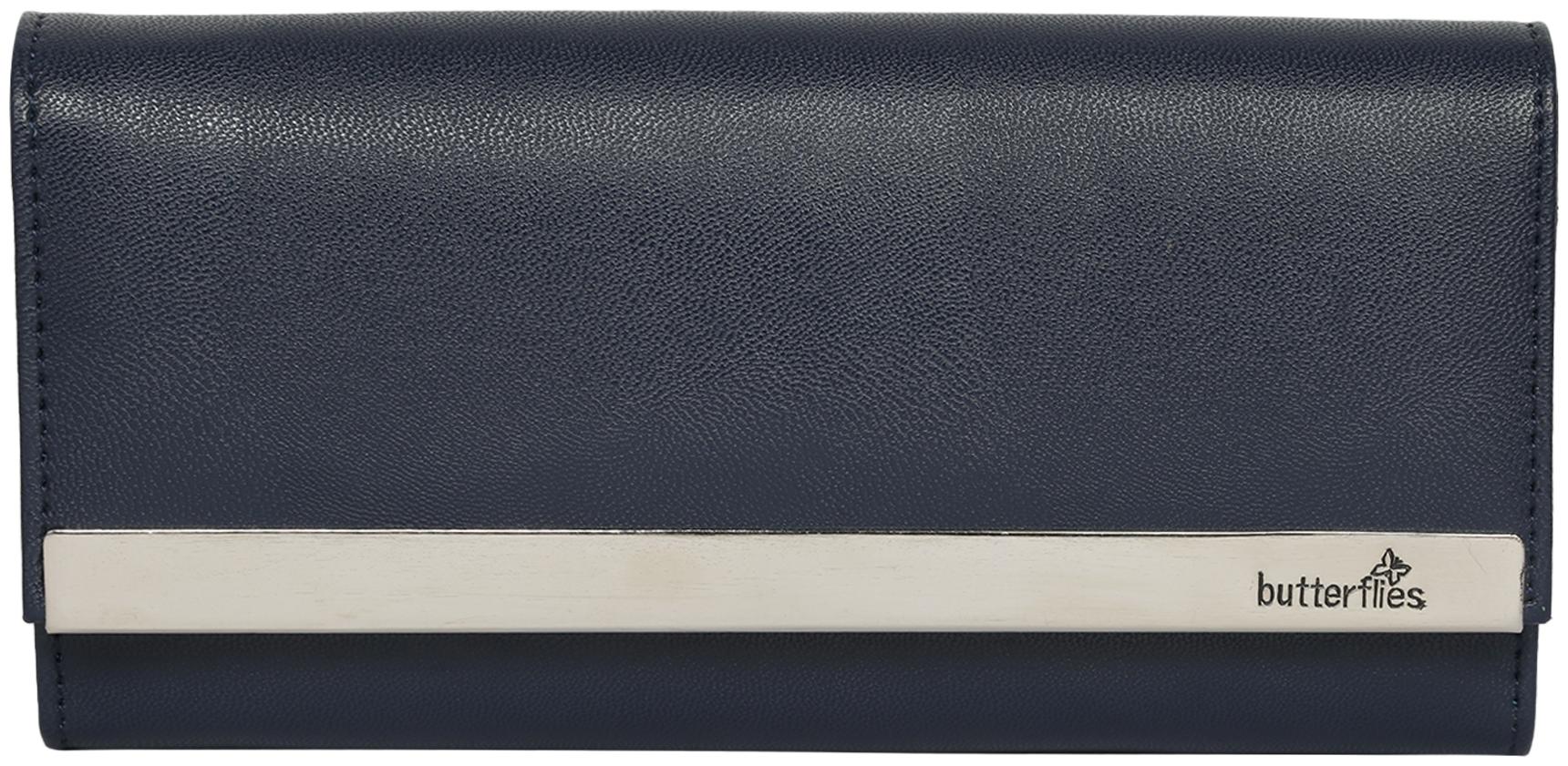 

Butterflies Women Blue PU Wallet