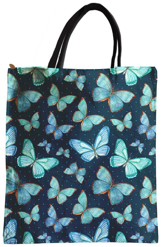 

Techbyte Women Printed Canvas - Tote Bag Blue