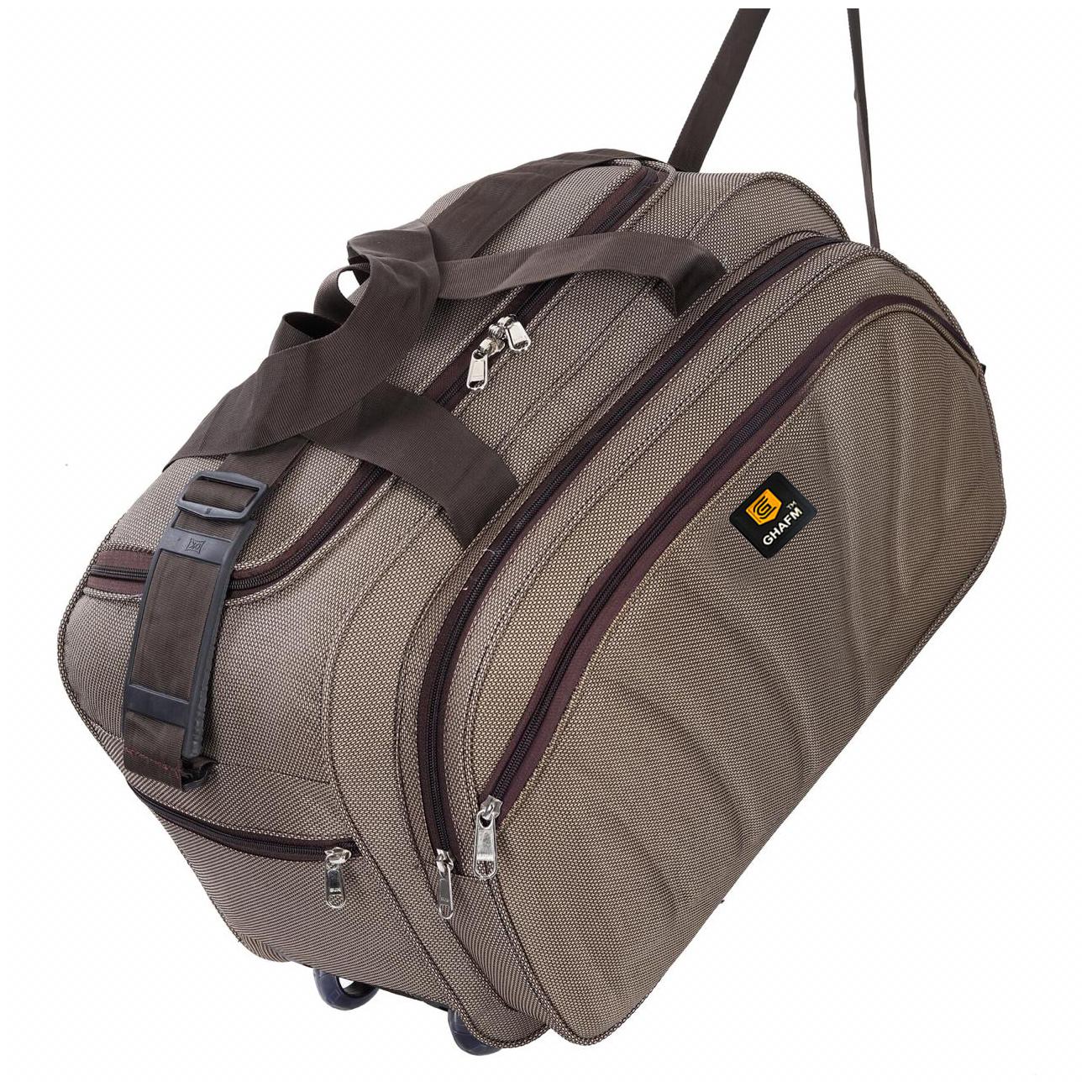 

cabin size duffle bag brown color waterproof