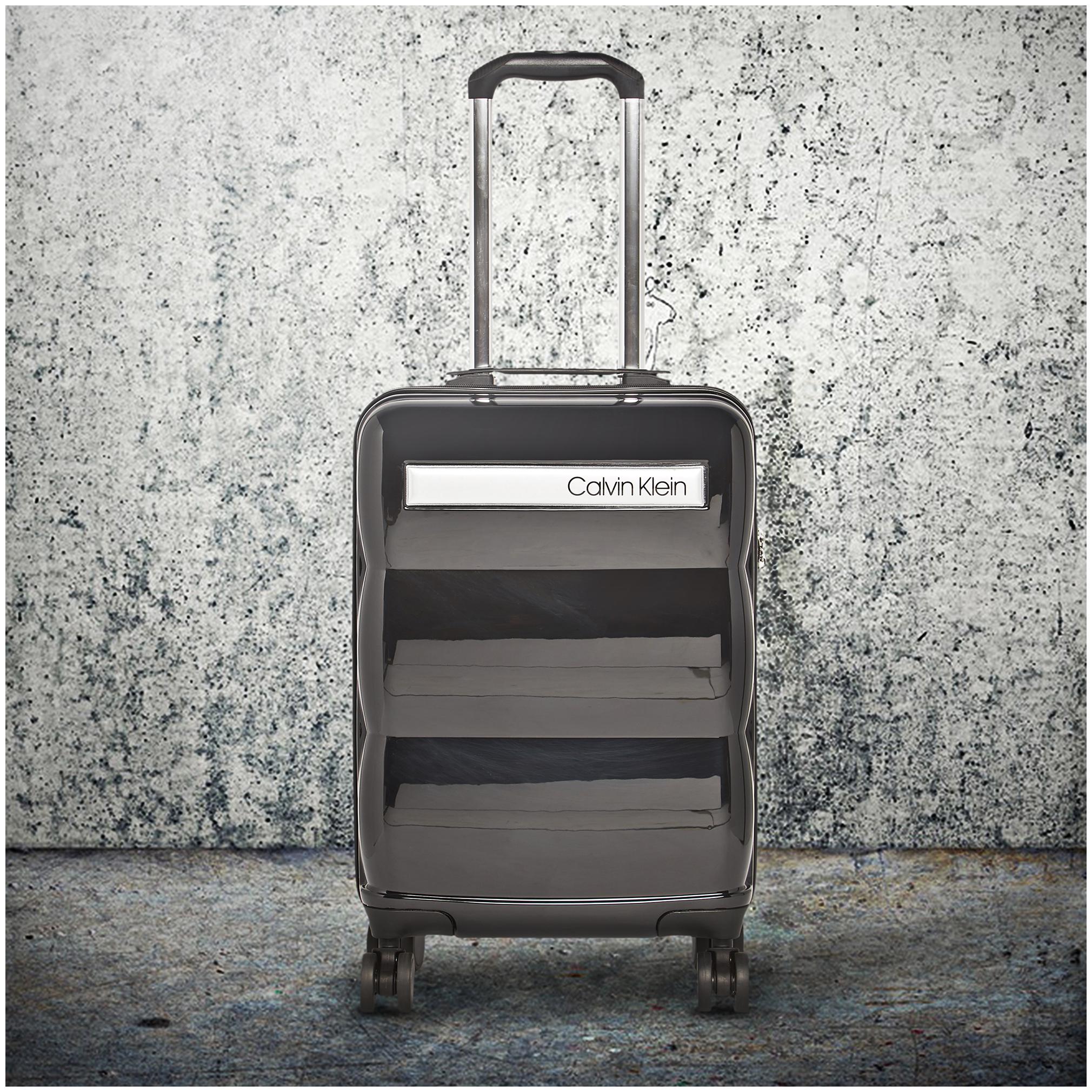 

Calvin Klein Down To Fly Hard Body Cabin Black Silver Trolley Bag (LH118DF9S34)