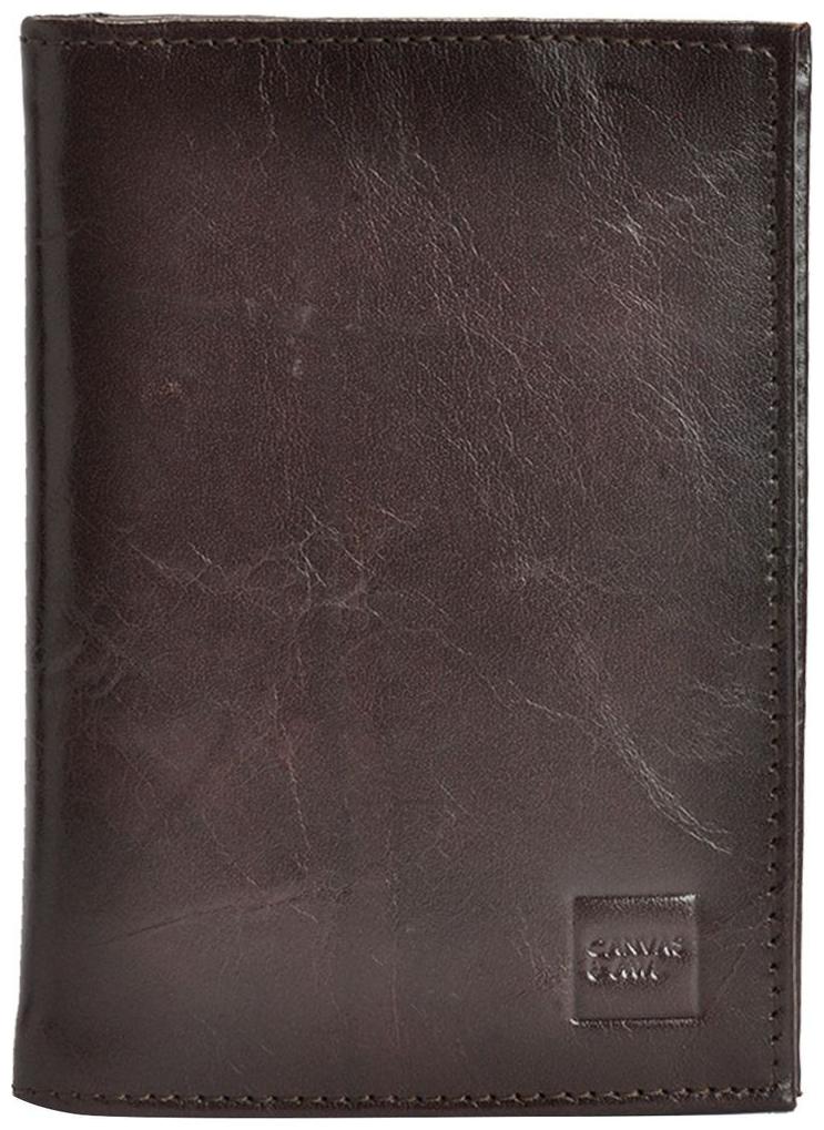 

CANVAS AWL Brown Genuine Leather Unisex Passport Wallet