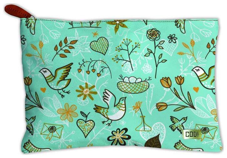 

Canvas Printed Multipurpose Travel Zipper Pouch (Nature Green)