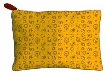 

Canvas Printed Multipurpose Travel Zipper Pouch (Botanical Print Yellow)