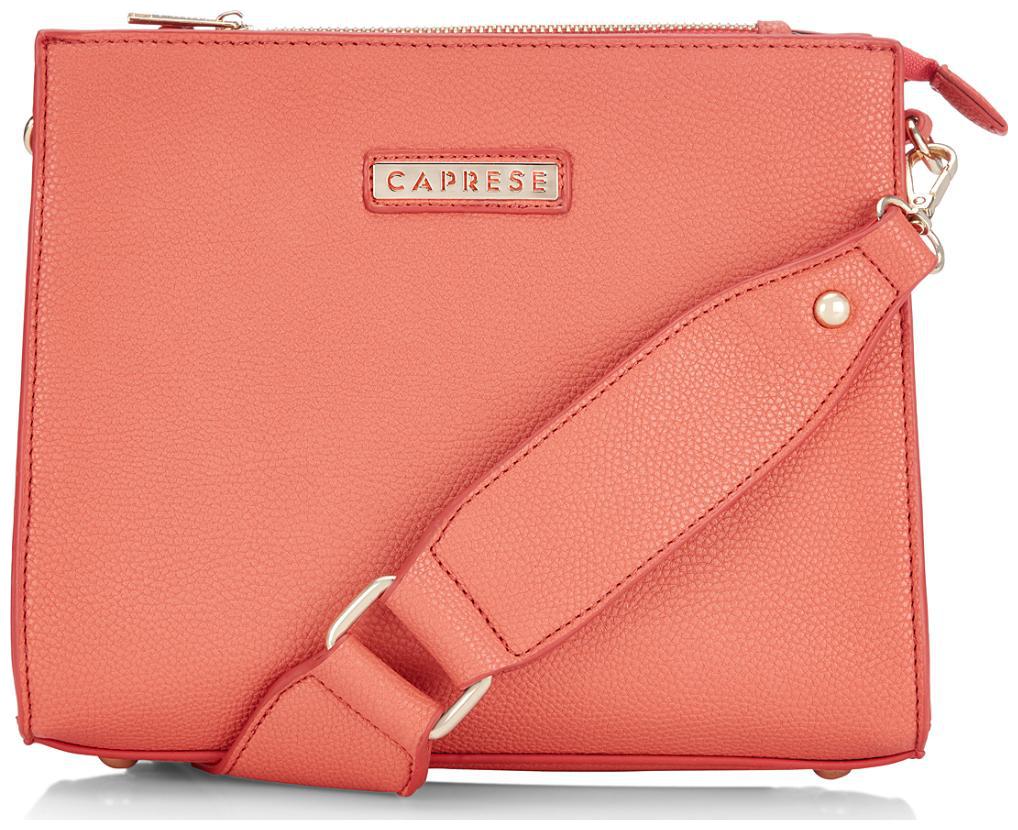 

CAPRESE Pink Faux Leather Satchel