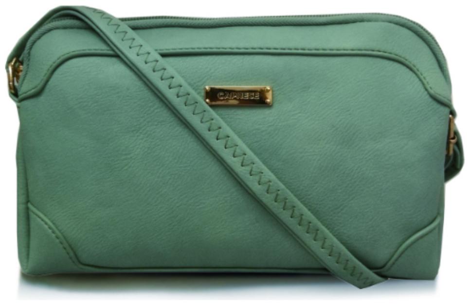 

CAPRESE Blue Faux Leather Solid Sling Bag