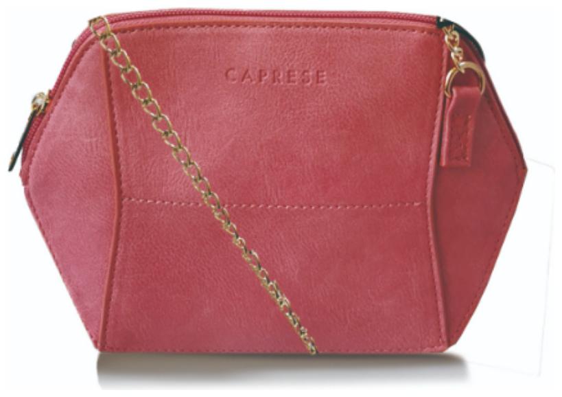 

CAPRESE Pink Faux Leather Solid Sling Bag