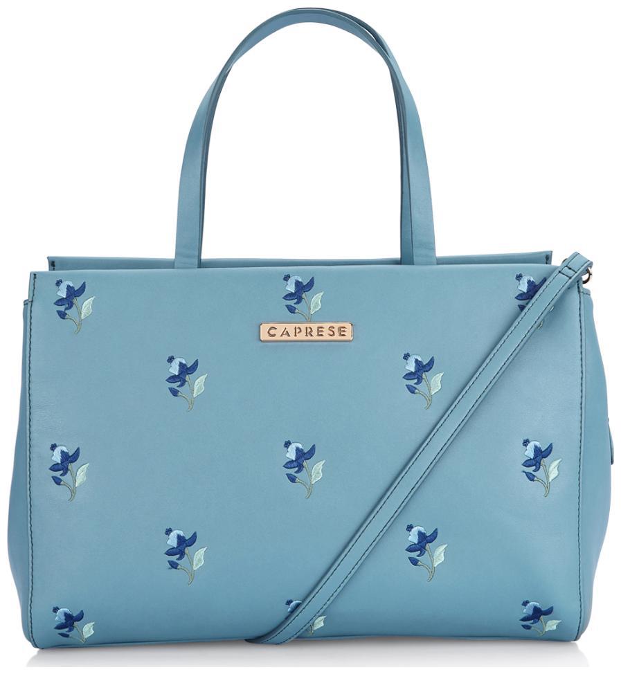 

CAPRESE Women Solid Faux Leather - Tote Bag Blue