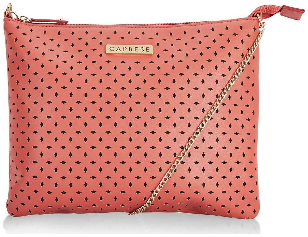

CAPRESE Pink Faux Leather Solid Sling Bag