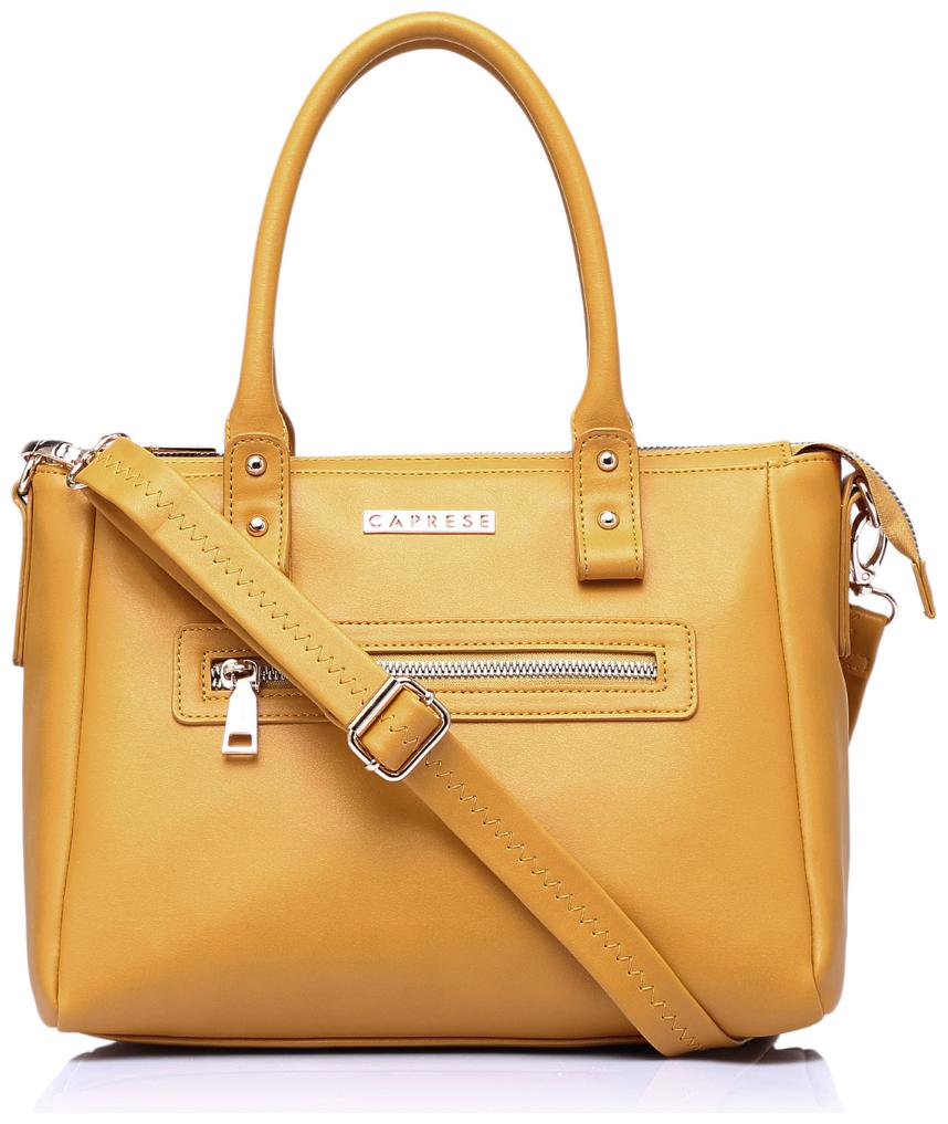

CAPRESE Yellow Faux Leather Satchel - Edda Satchel Medium Yellow