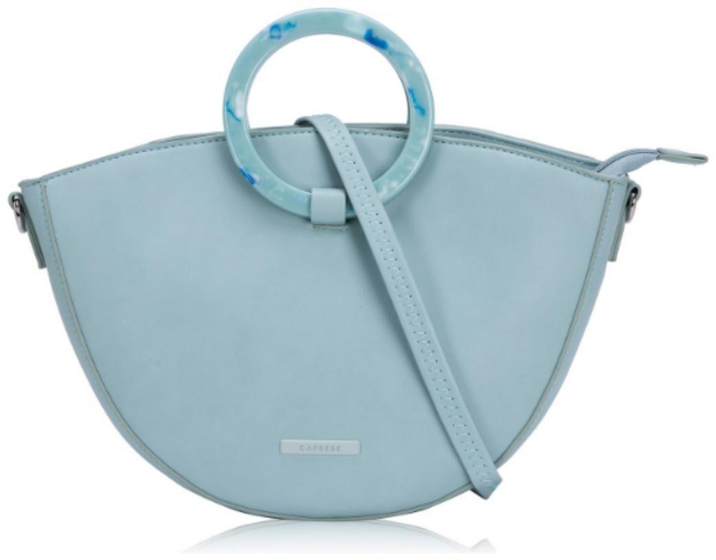 

CAPRESE Blue Faux Leather Satchel - Edwina Satchel Small Aqua