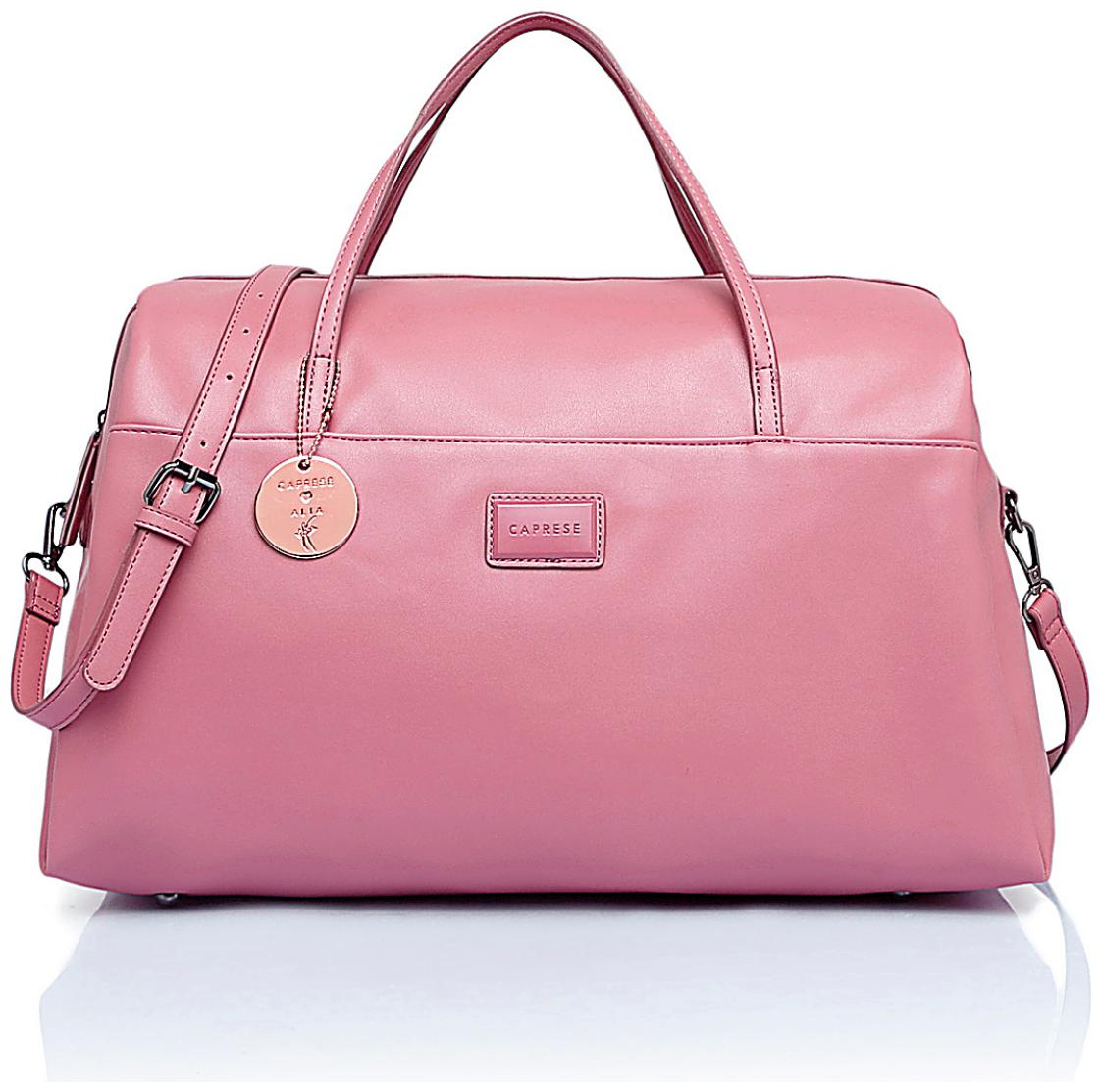 

CAPRESE Pink Faux Leather Satchel