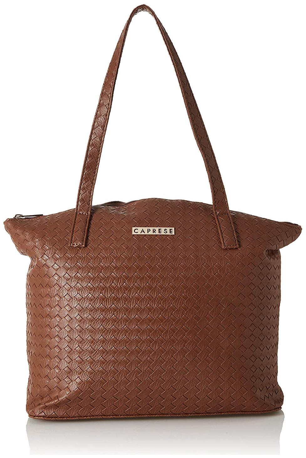 

CAPRESE Women Solid Faux Leather - Tote Bag Tan