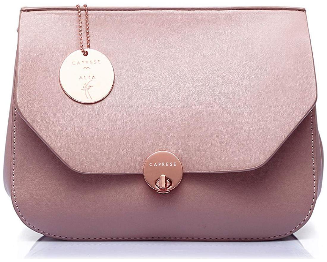 

CAPRESE Pink Faux Leather Satchel