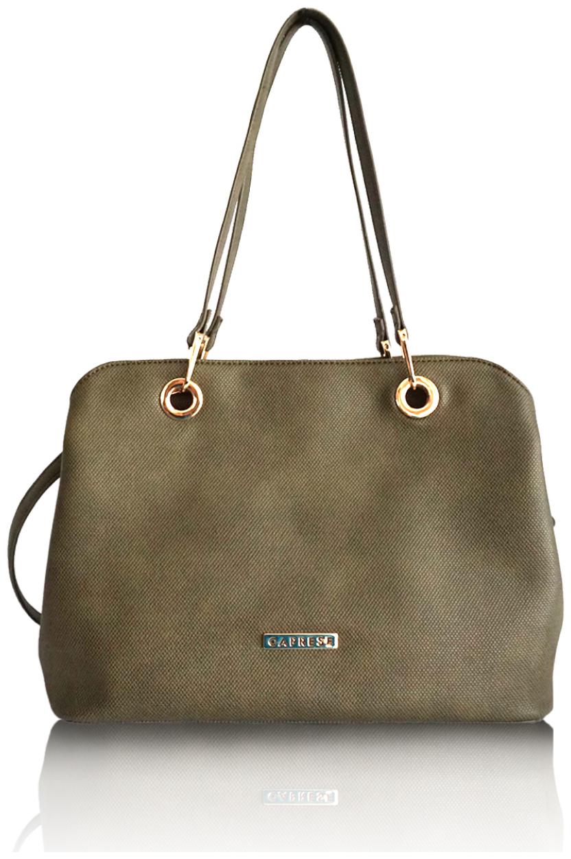 

CAPRESE Green Faux Leather Satchel