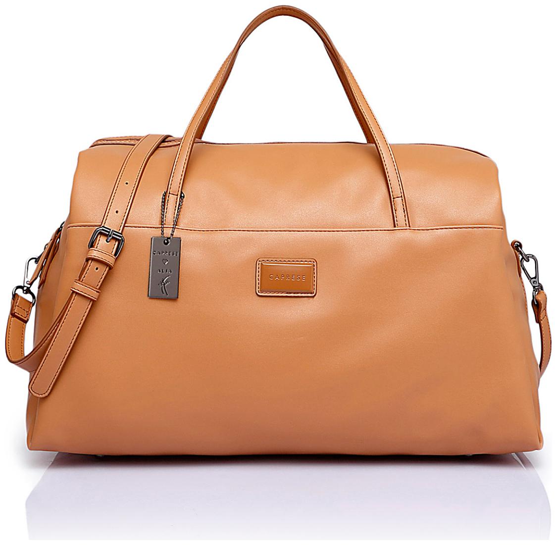 

CAPRESE Tan Faux Leather Satchel