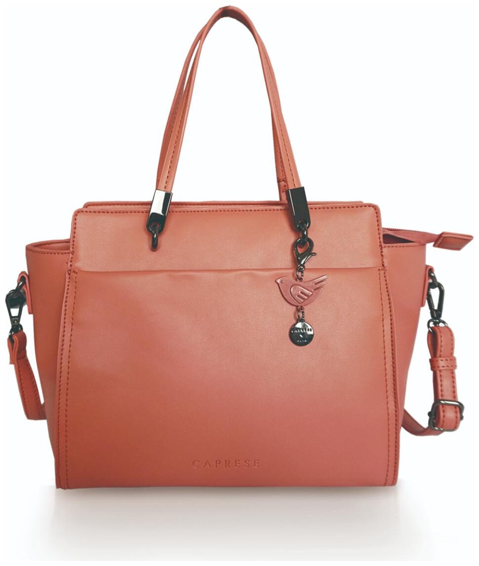 

CAPRESE Tan Faux Leather Satchel